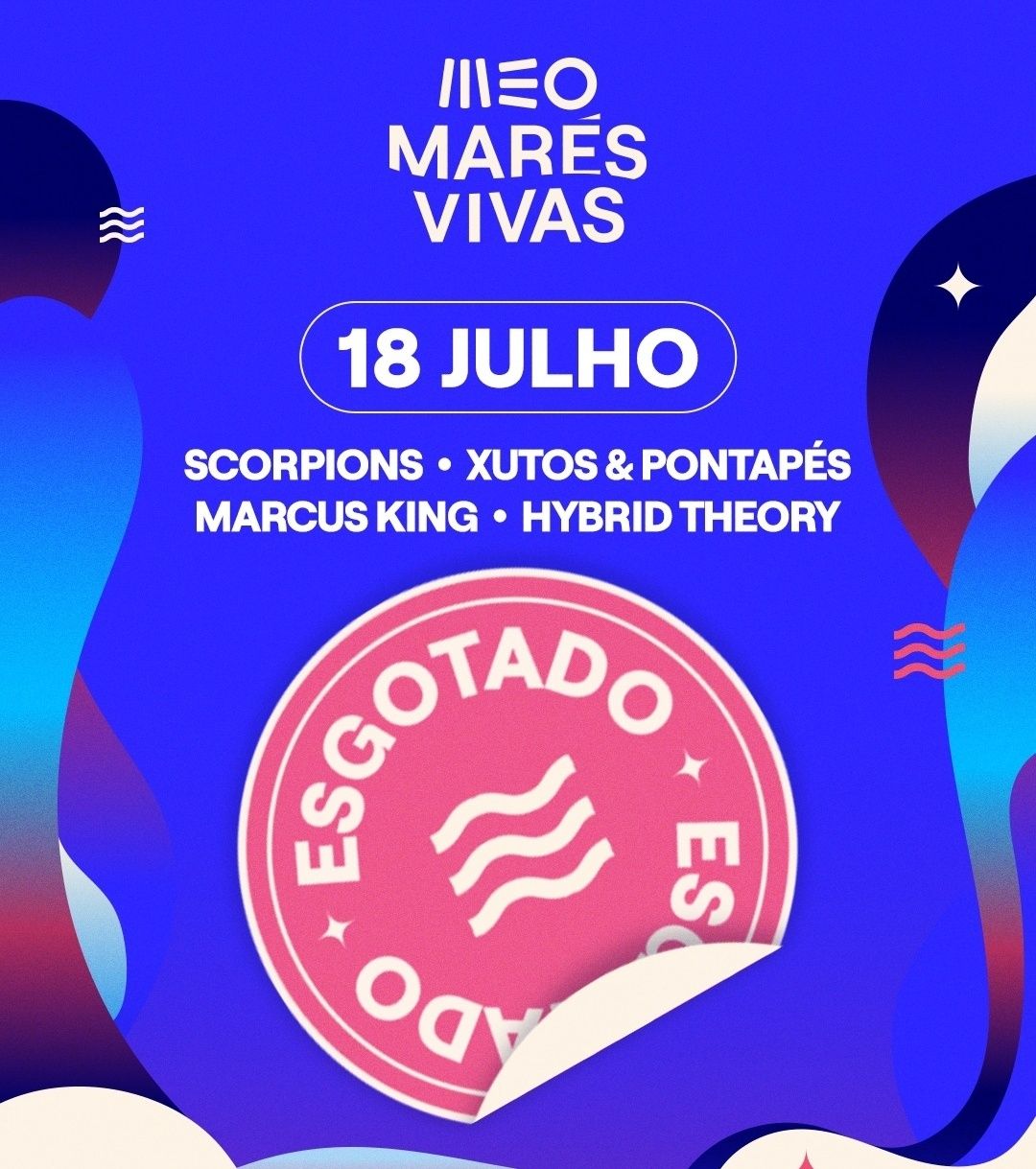 4 bilhetes 18 julho - MEO Marés Vivas - Scorpions