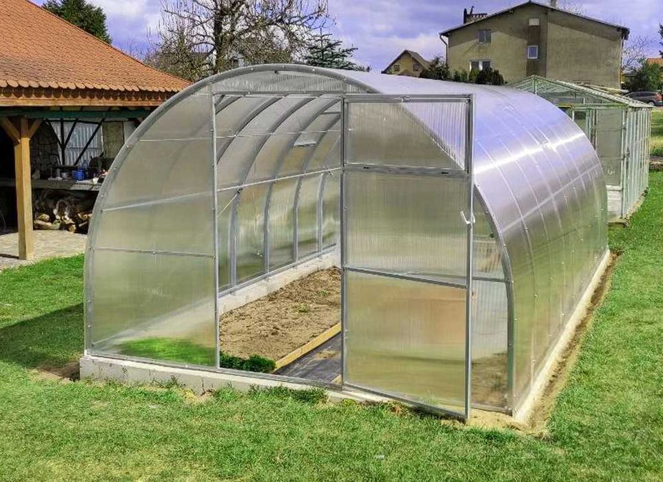Szklarnia z poliwęglanu 3x4 3x6 3x8 3x10 3x12m pr. 40x20/20x20mm 4-6mm