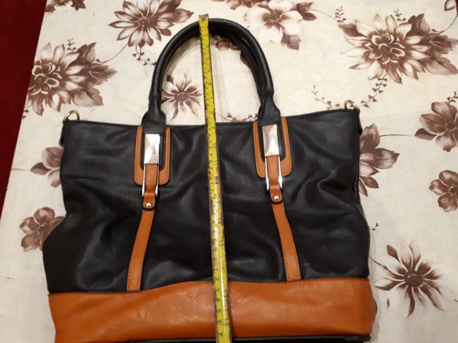 Сумка чорна сумка коричнева