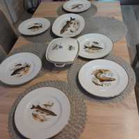 zestaw porcelana do ryby,, Bavaria,, piękna sygnowana
