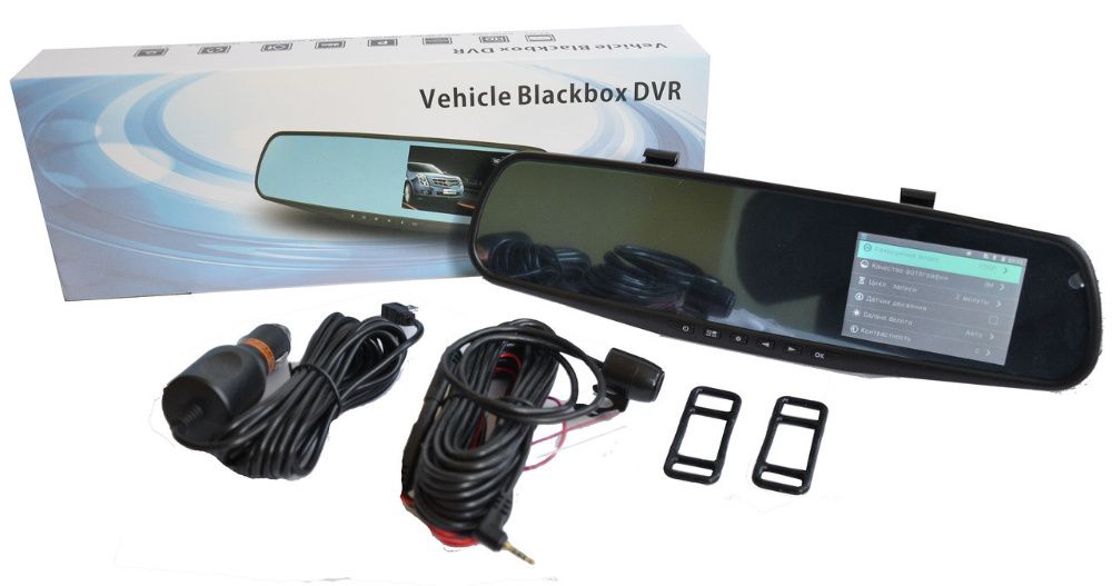 Регистратор зеркало DVR 138, видеорегистратор+камера заднего вида