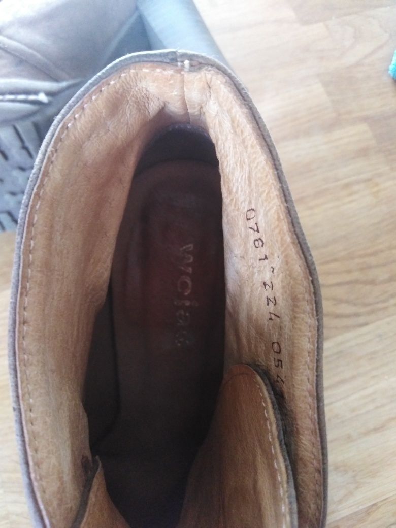Buty damskie botki skórzane brązowe Wojas rozm. 37