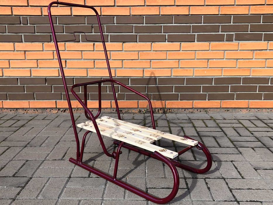 Санки Сніжинка зі штовхачем