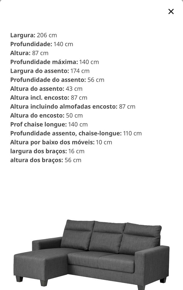 Sofa ikea como novo