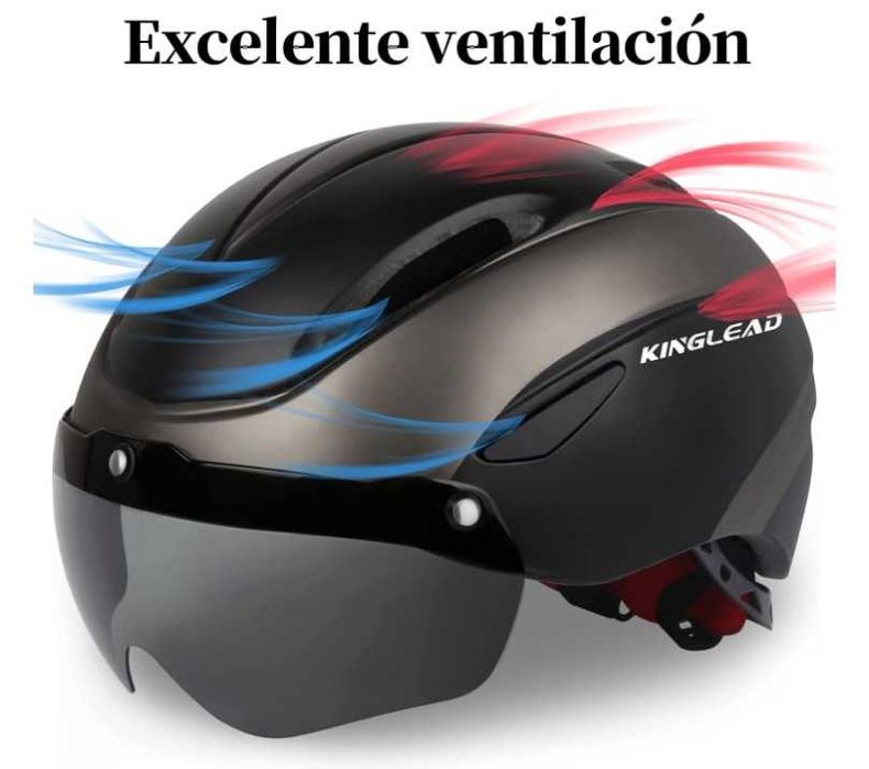 Kask rowerowy dla dorosłych KINGLEAD rozmiar 57-61cm z goglami