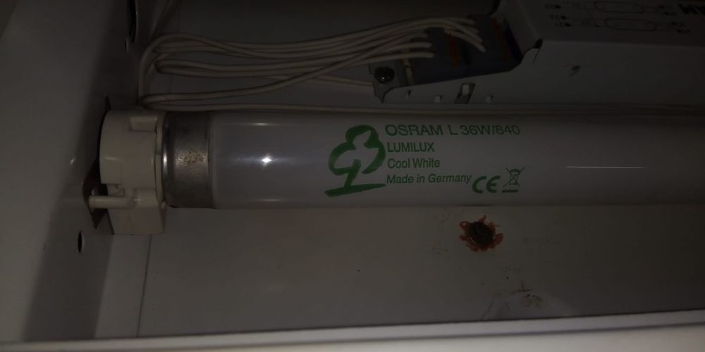 2 Armaduras oferta lampada/ candeeiro teto 1,25 *,30 inclui lâmpadas