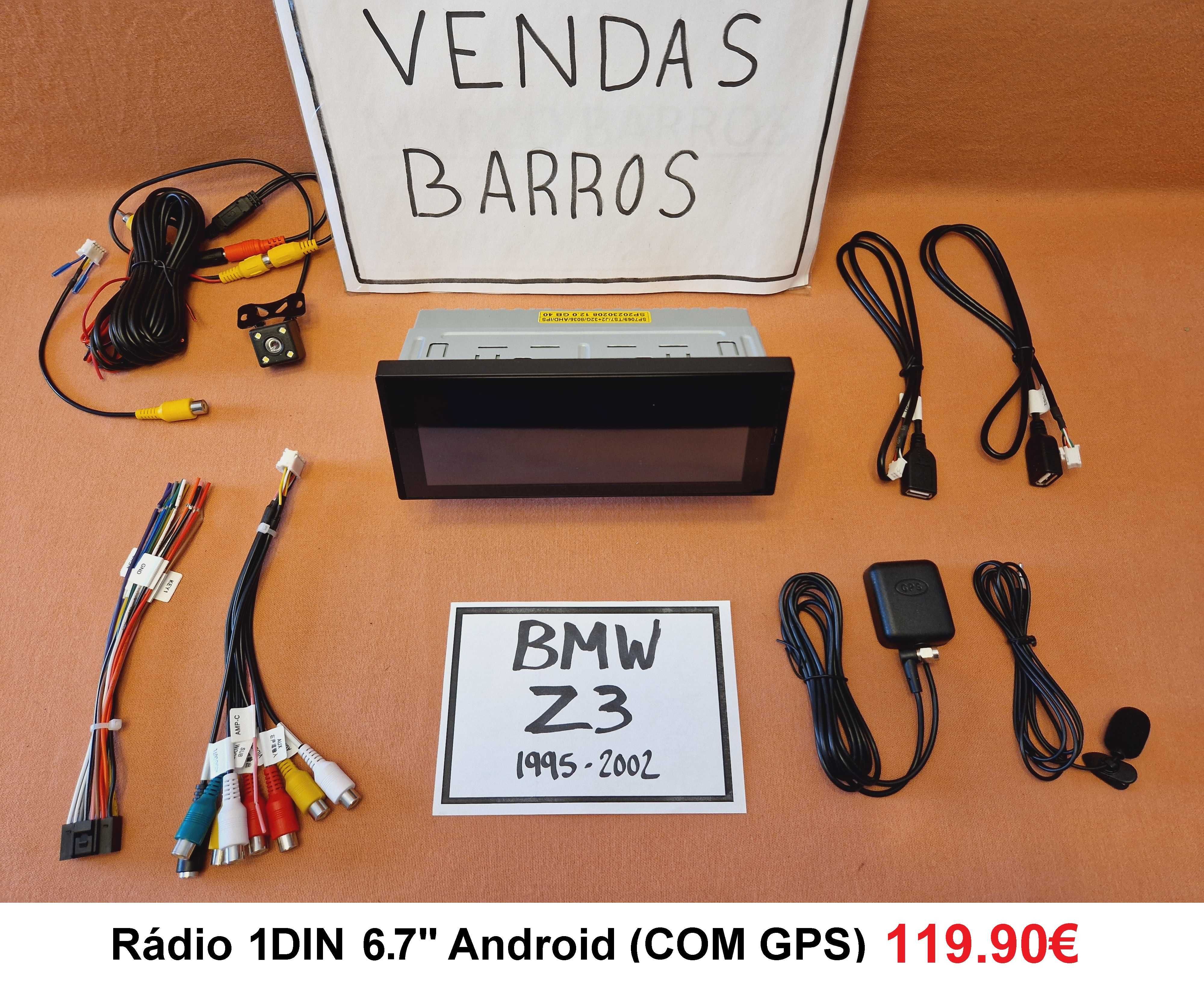 (NOVO) Rádio 2DIN 9" • BMW Z3 / Z4 • (1995 a 2009) • Android GPS E85