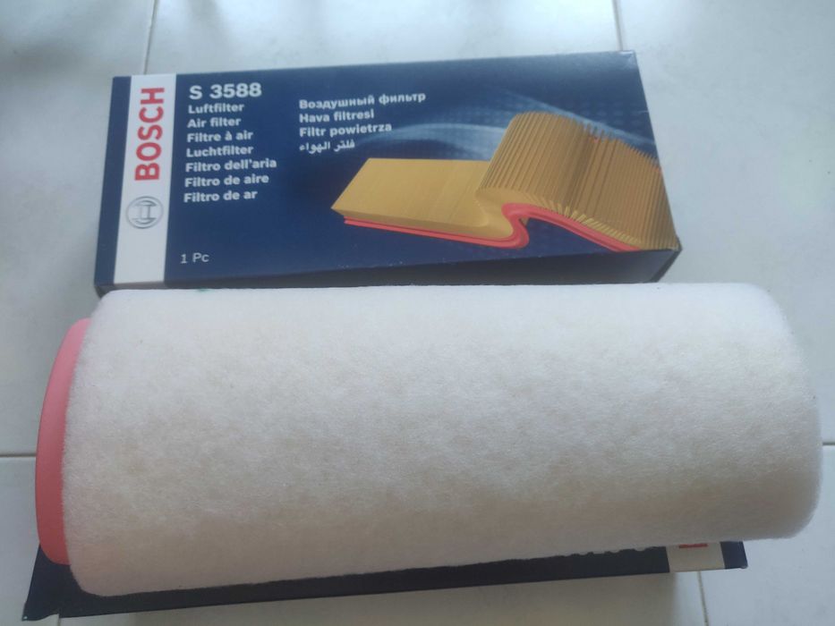 Filtro Ar BMW (Bosch) e escovas Bosch Aerotwin AP19 U e AP24 U