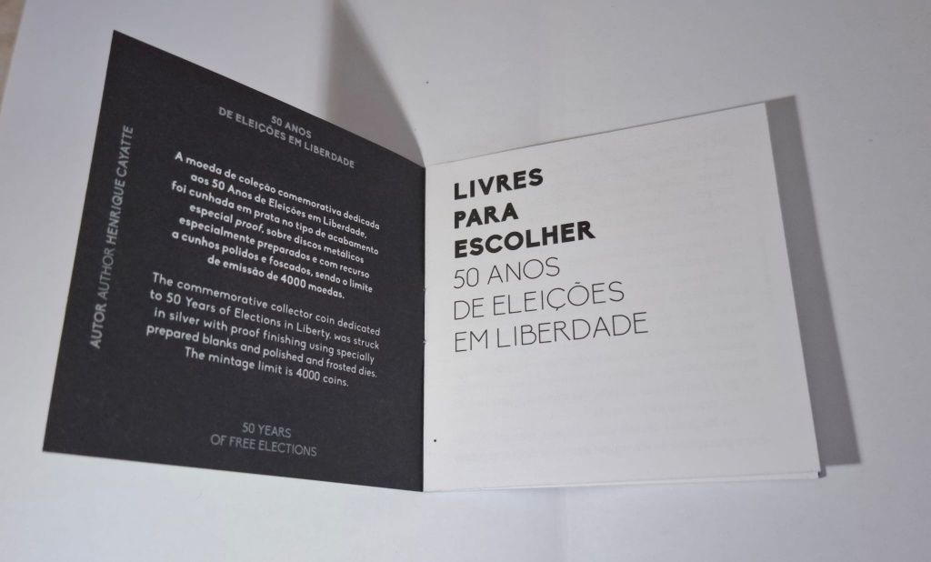 Moeda 10€ 50 anos de Eleições em liberdade Prata Proof