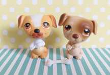 Littlest Pet Shop LPS unikatowy zestaw psów Jack Russell Terrier