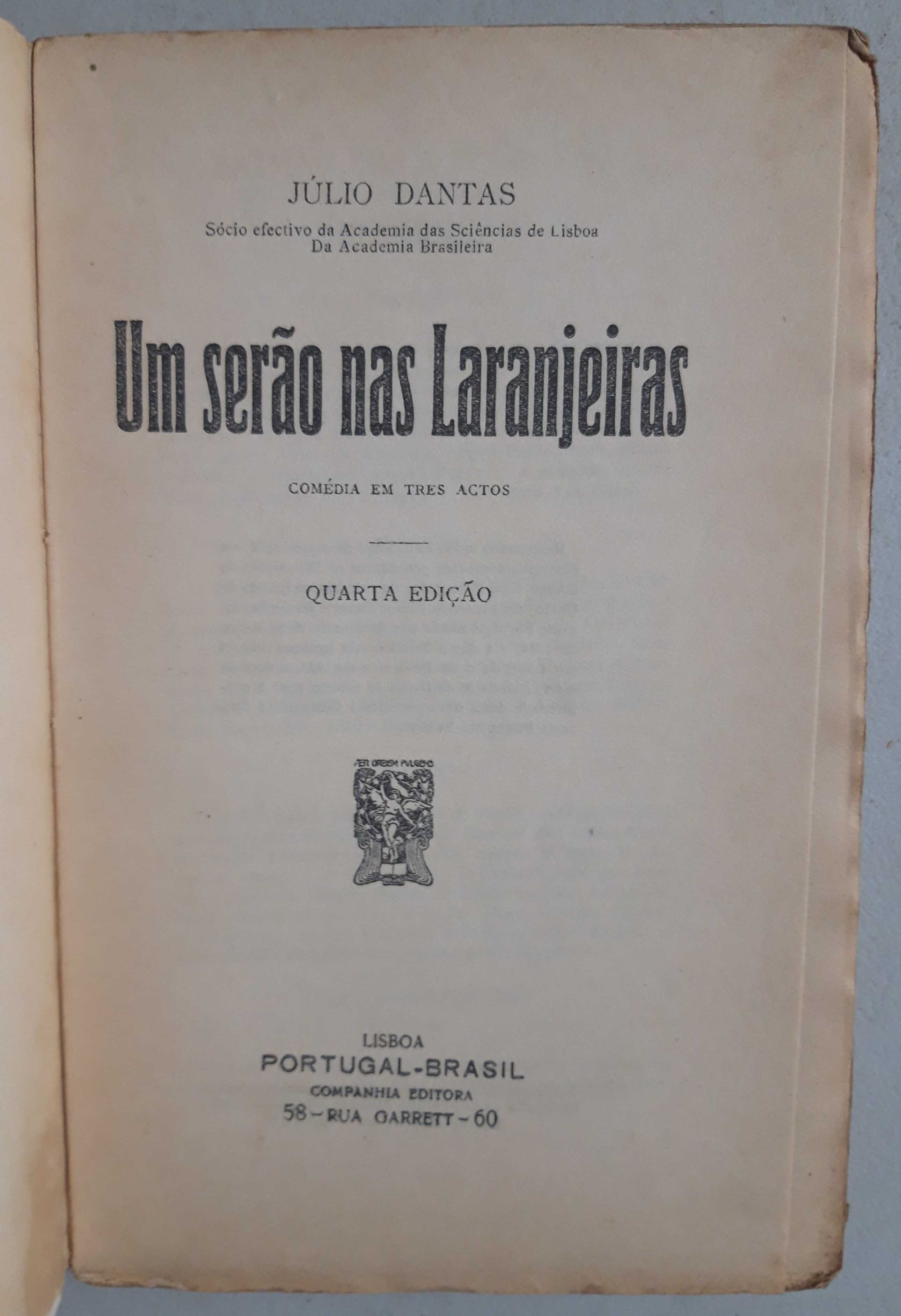 Livro - Júlio Dantas - Um Serão nas Laranjeiras