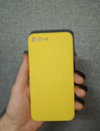 Чехол для телефона iphone 7 8plus желтый силикон матовый