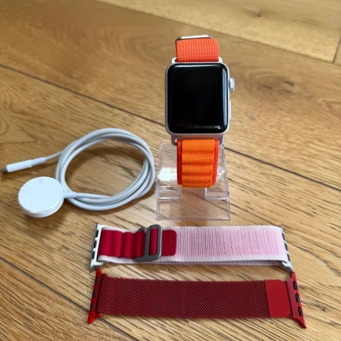 Apple Watch Series 3 38mm silver bateria 100%