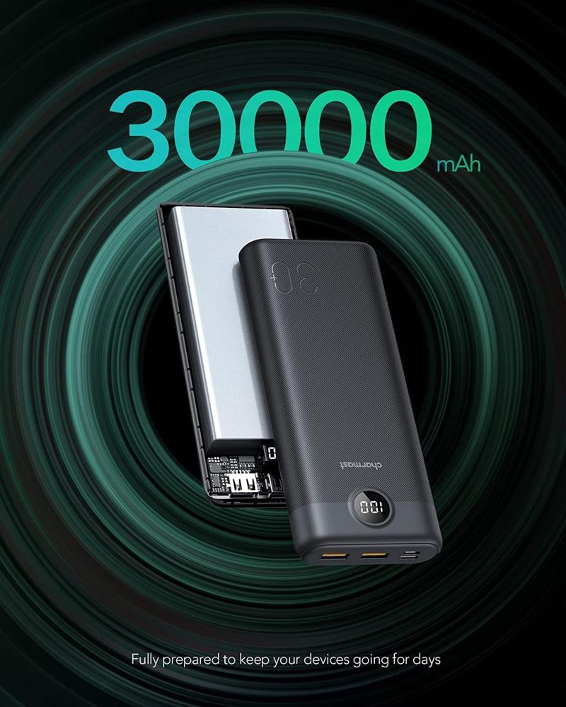 Powerbank Charmast 30000 mAh czarny