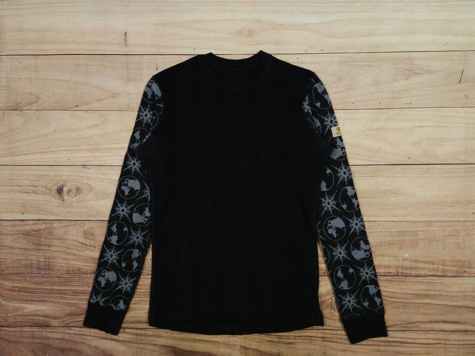 JANUS Bluzka Termoaktywna Wełna Merino Męska Wzór Logo r. M