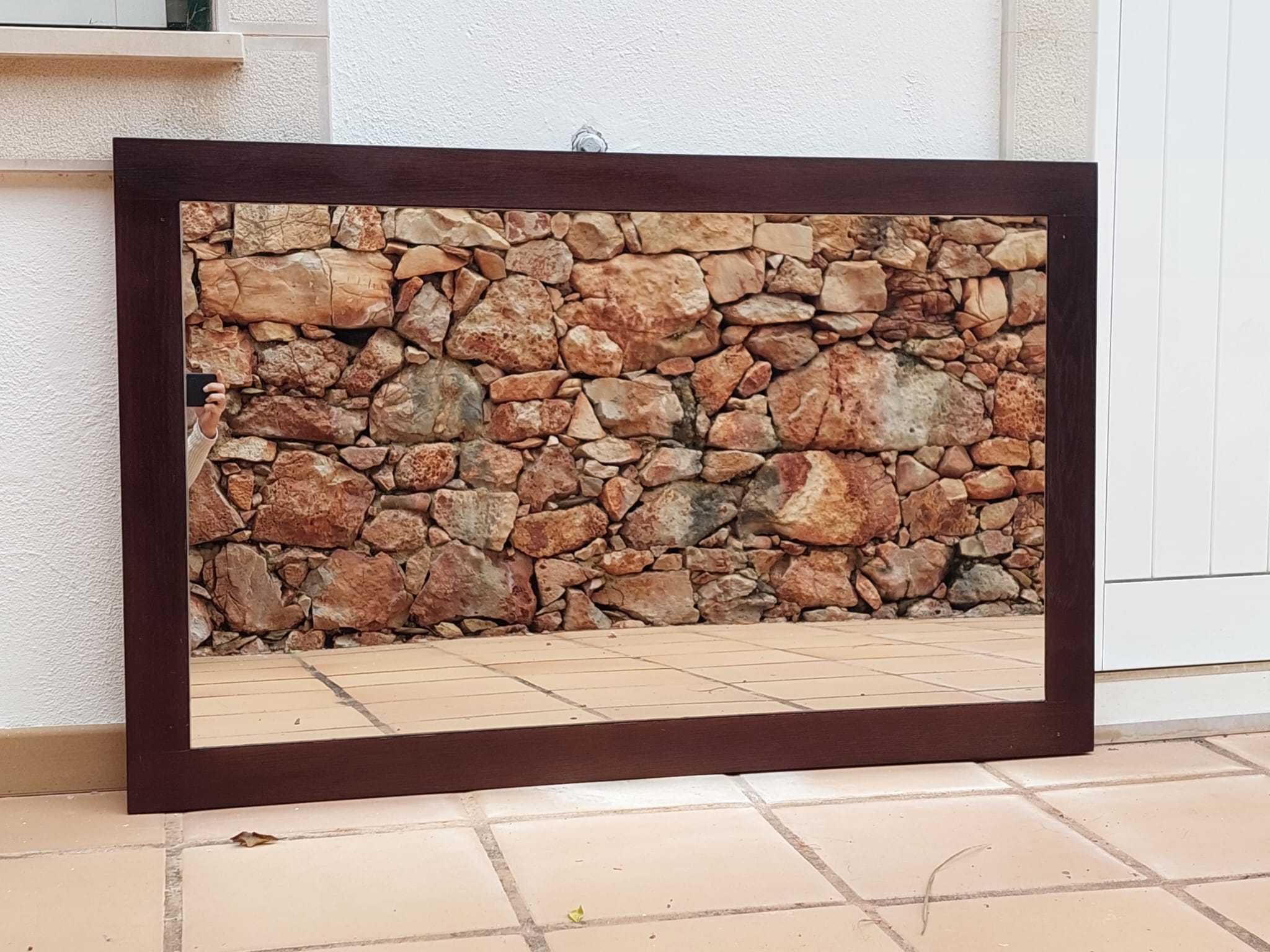 Quadro Espelho Médio Castanho Escuro