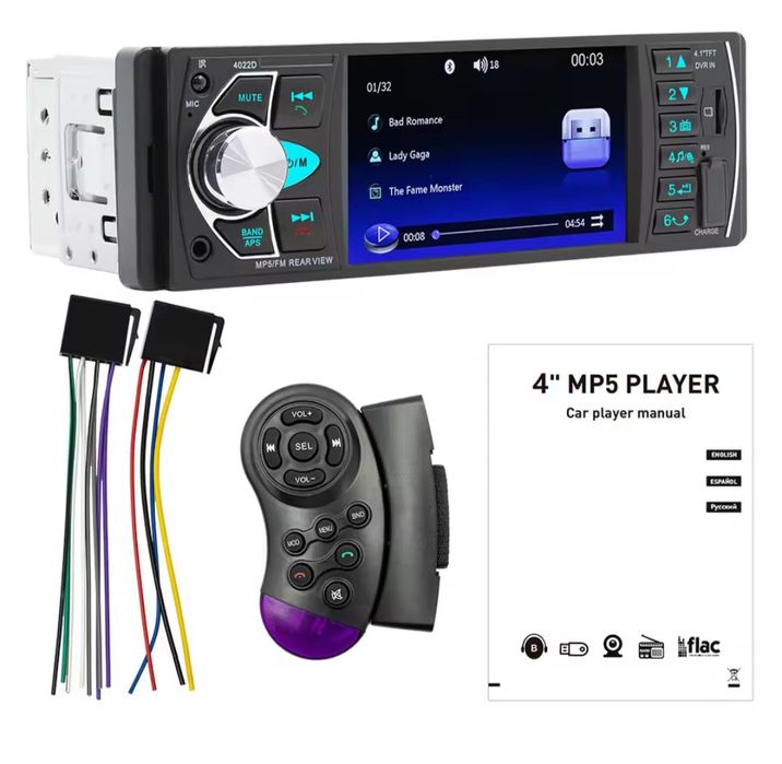 Автомагнітола 1 DIN 4022D