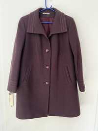 Fioletowy długi płaszcz elegancki r. L XL 42 44 46