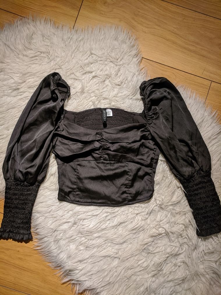 bluzka elegancka z odkrytymi ramionami H&M rozmiar XS