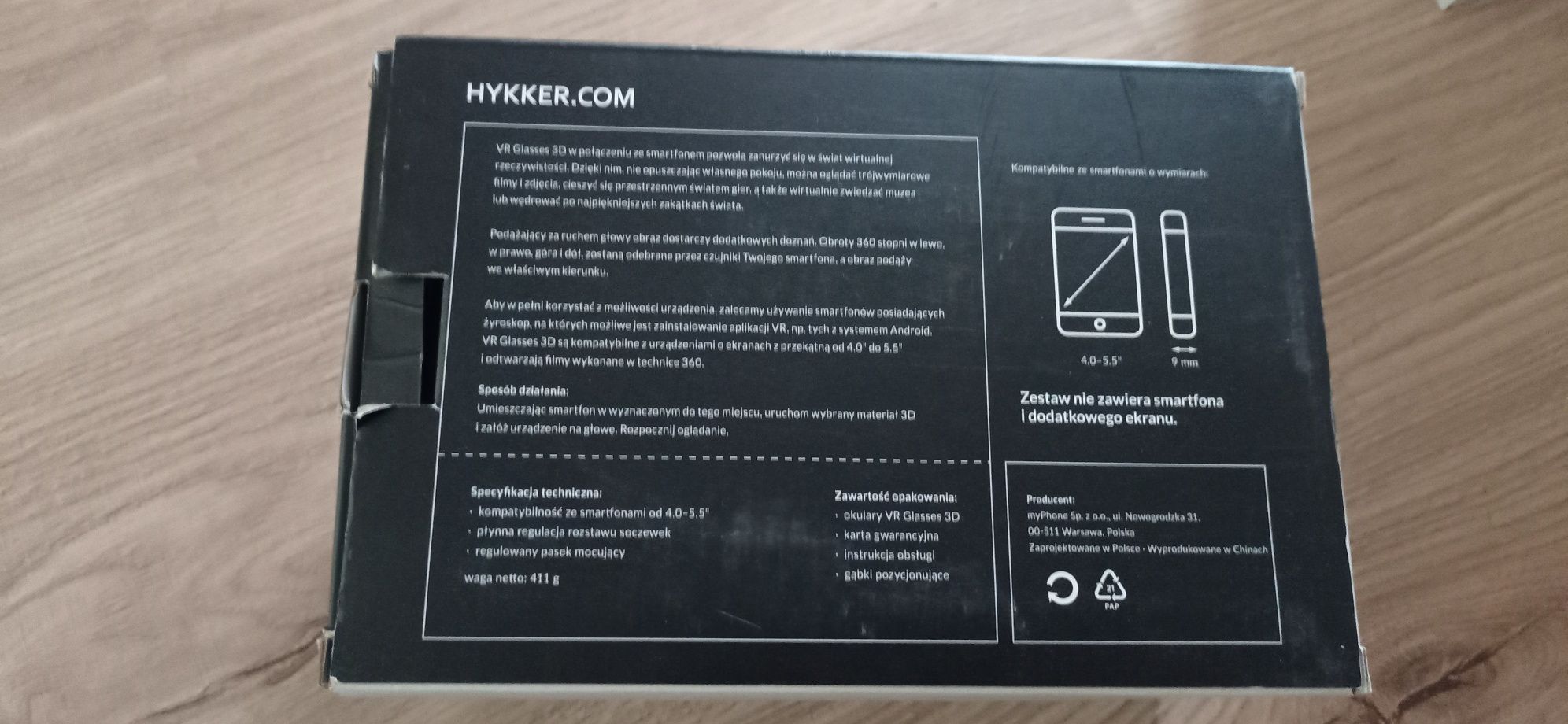 Hykker VR Glasses 3D