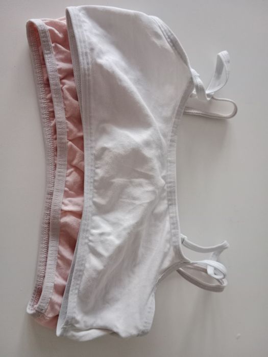 Różowy biały stanik sportowy H&M 158-164 cm