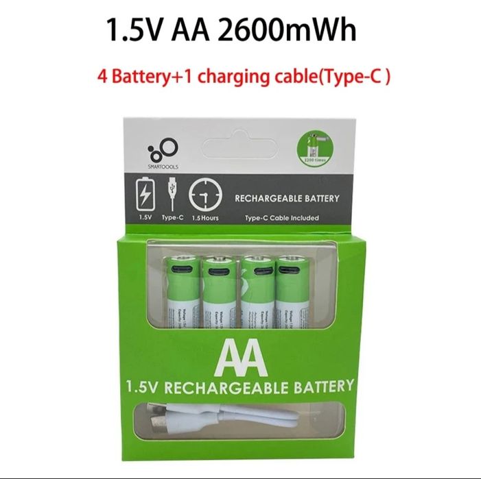 Акумуляторні USB-Літій-іонні батарейки