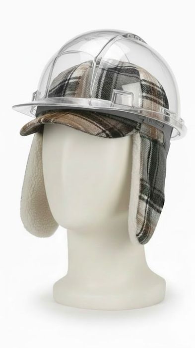 Czapka zimowa robocza z nausznikami 54–58 cm M-L, pod Kask - Nowe