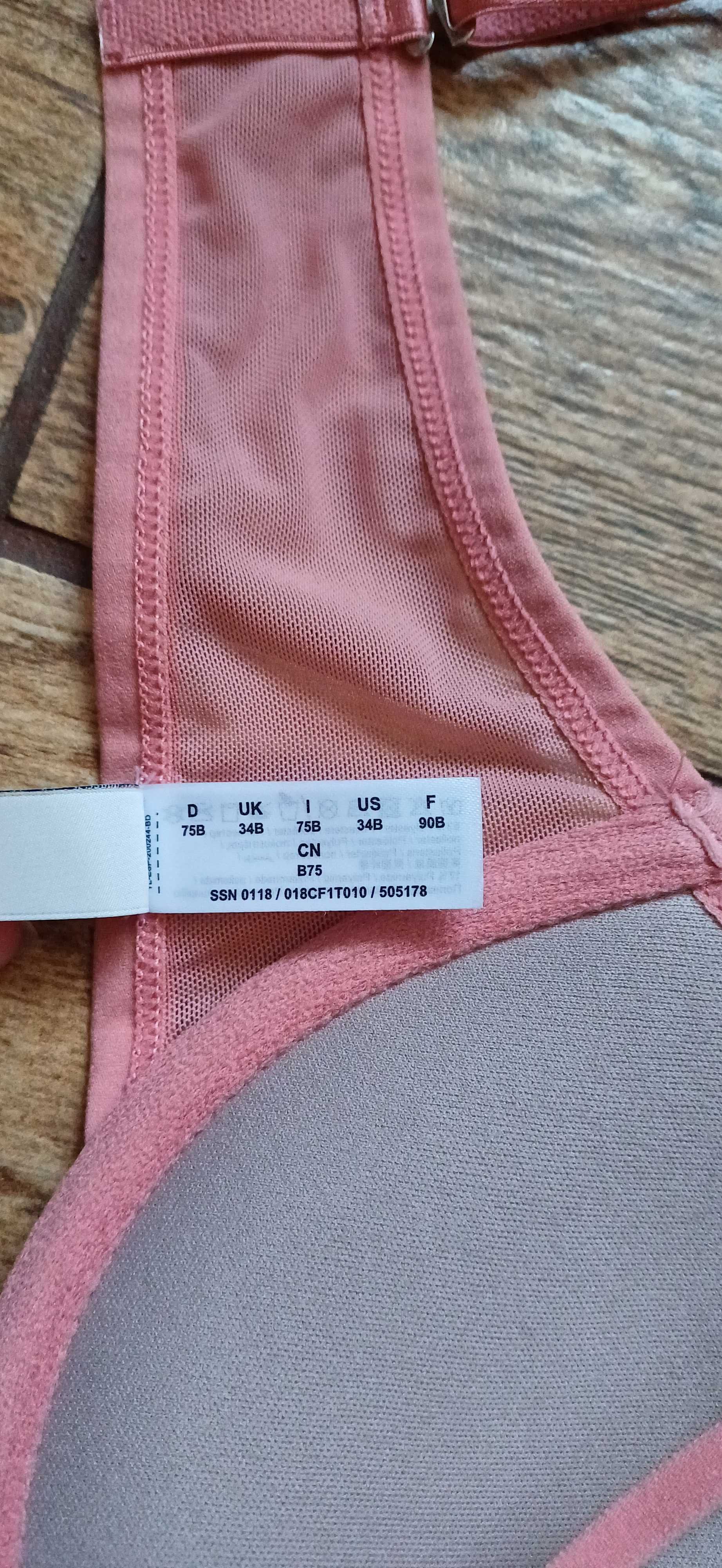 Nowy różowy biustonosz EDC by Esprit r. 75 B push up