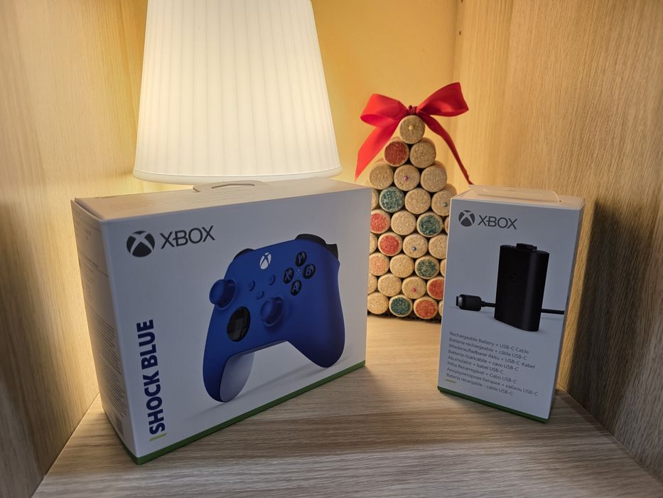 Comando Xbox Shock Blue + KIT cabo e bateria