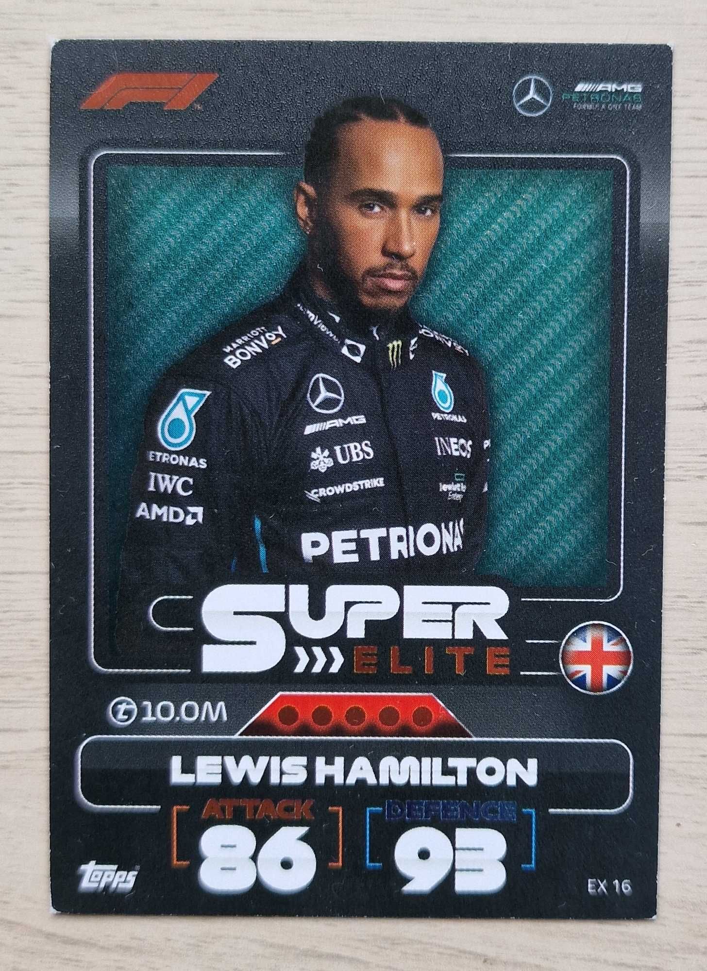 Karta Turbo Attax Lewis Hamilton (Super Elite)