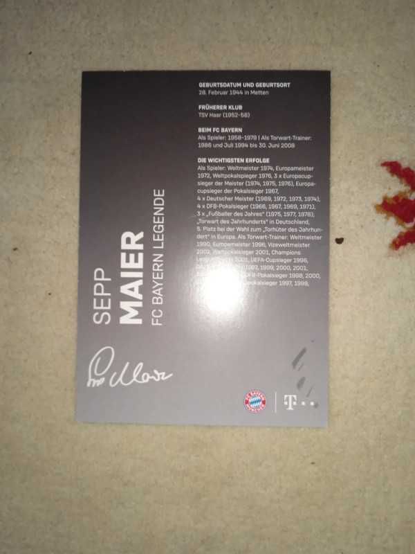 Sepp Maier autograf!