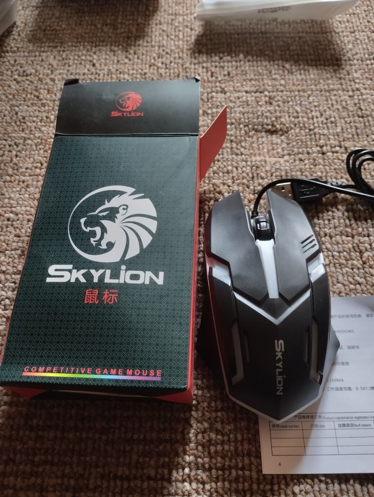 Игровая мышь SkyLion, проводная, геймерская мышка с RGB