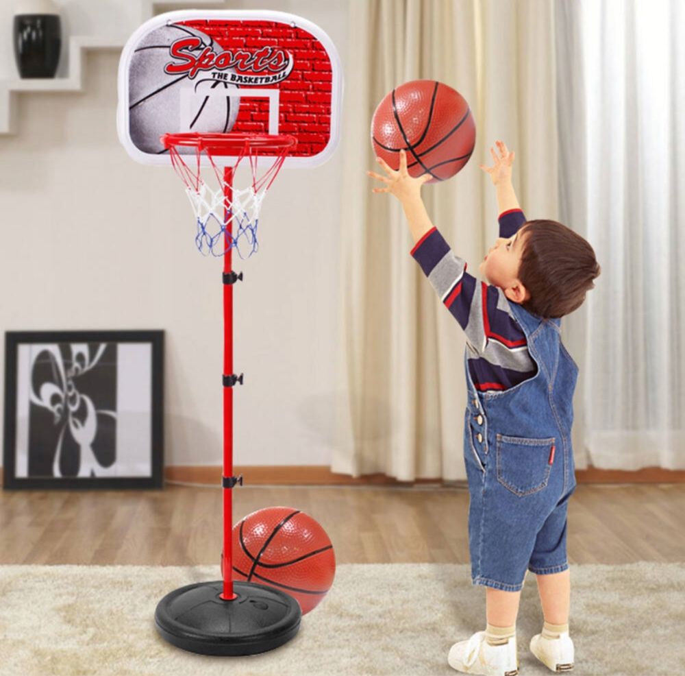 Zestaw do Koszykówki Kosz Stojący 80-145 cm Piłka Pompka Dla Dzieci