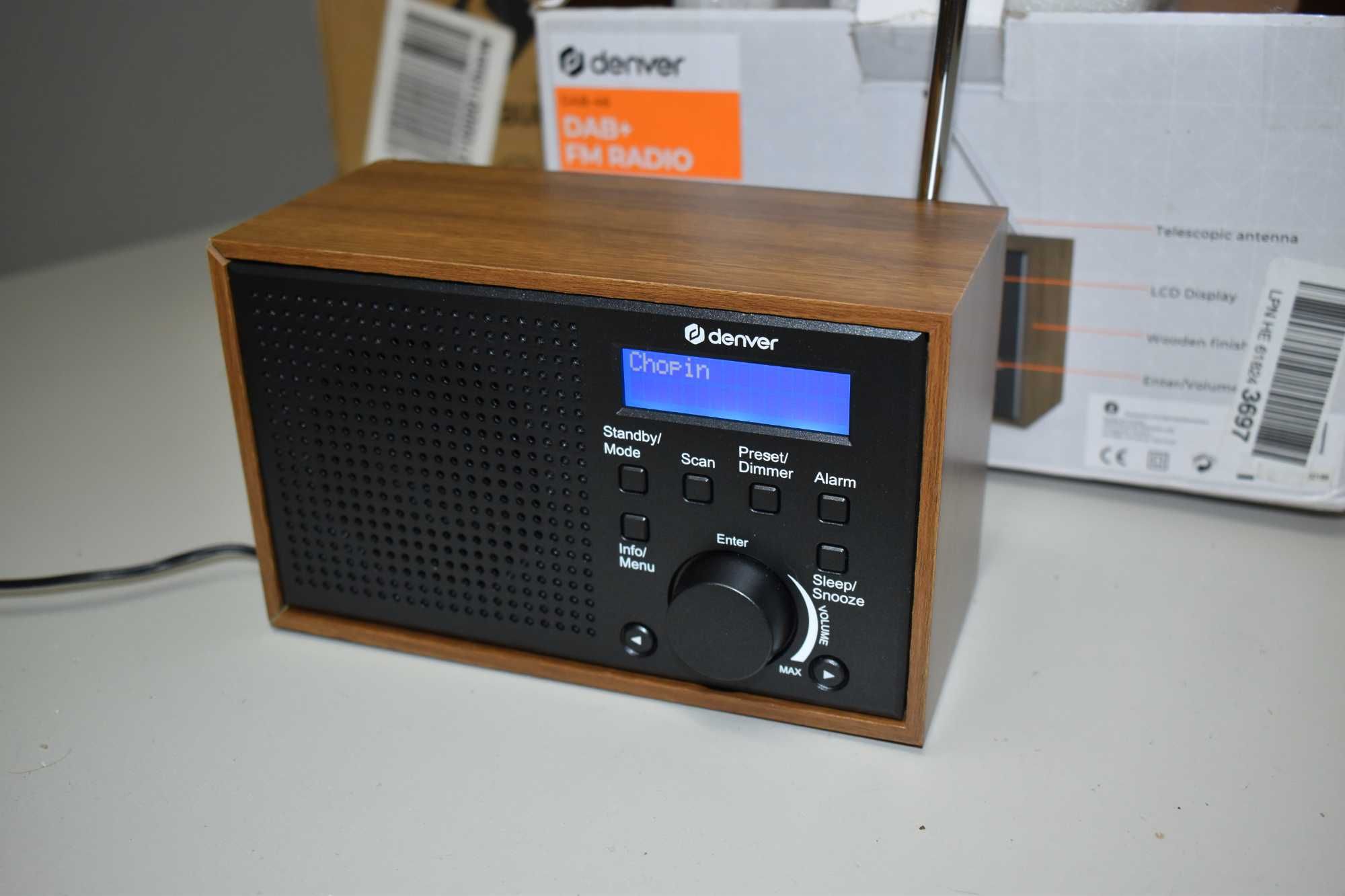 Radio DENVER DAB 46- DAB +,FM alarm clock Gwarancja 12 m-cy