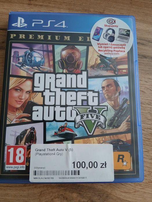 Gra na Ps4 GTA 5 z mapą
