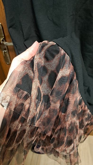Sukienka podkoszulka bawełna falbanki made in Italy xl 42
