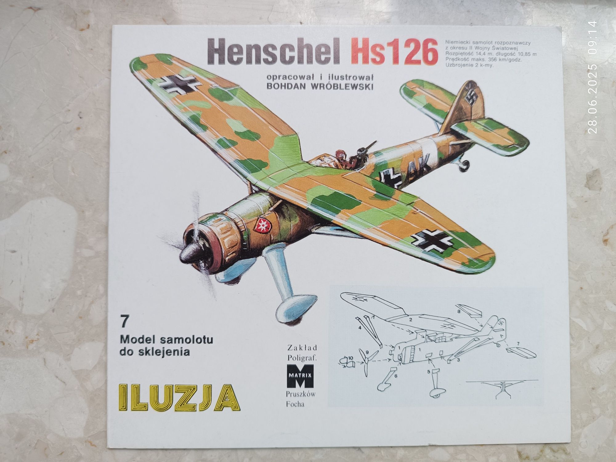 Potas S1 TigersharkF20, HenschelHs 126 model Iluzja ZP Matrix