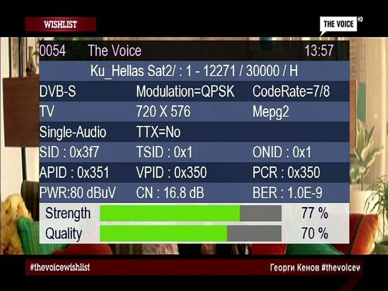 Localizador de satélite portátil compatível com DVB-S/S2 e MPEG-2/4 H.