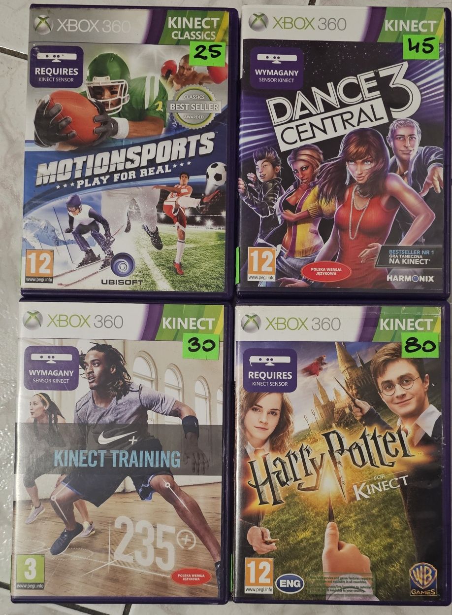Kinect xbox 360 + 4 gry