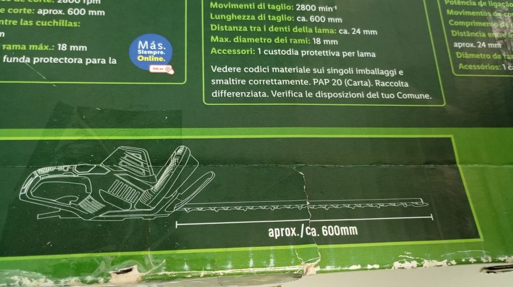 Apara sebes Parkside novo