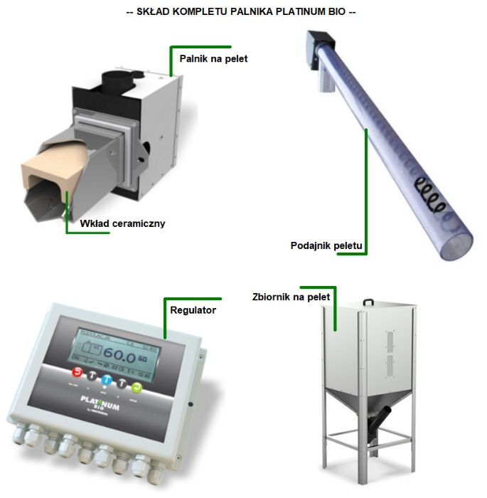KOSTRZEWA Platinum Bio 16 kW palnik na pelet pellet komplet zestaw