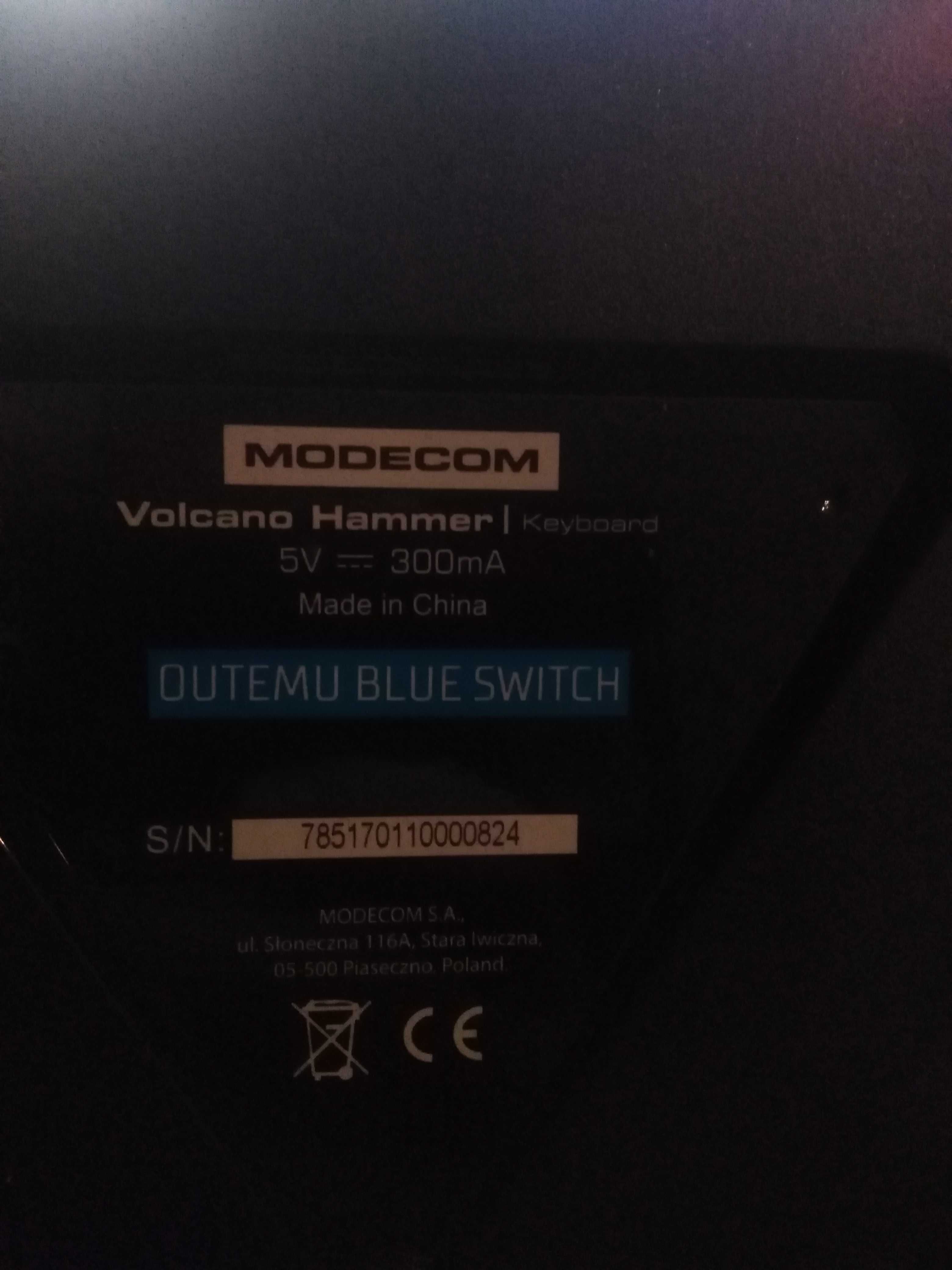 Klawiatura mechaniczna modecom volcano hammer outemu Blue