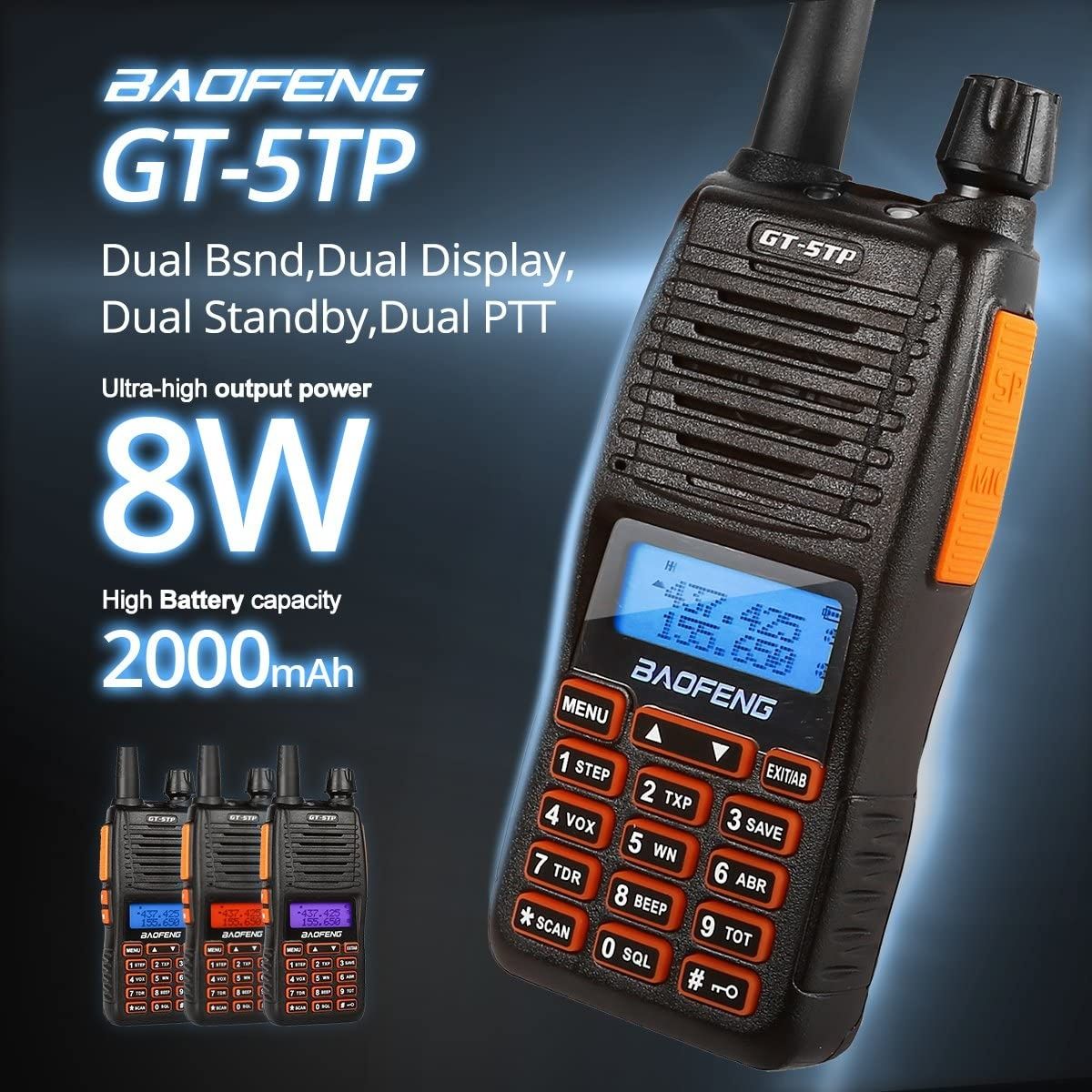 Radio krótkofalówka skaner Baofeng GT 5 Moc 8W Nowy Model  uv 82 uv5