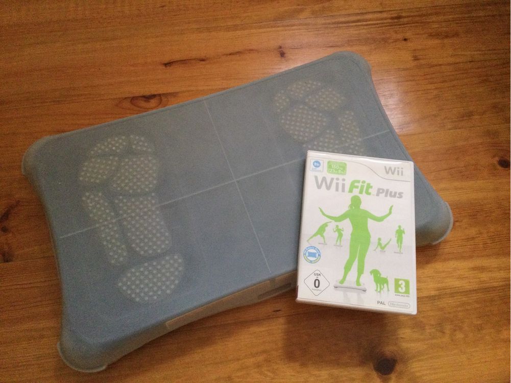 Wii Fit plus Tapete com balança +jogo wii pit plus+ capa silicone