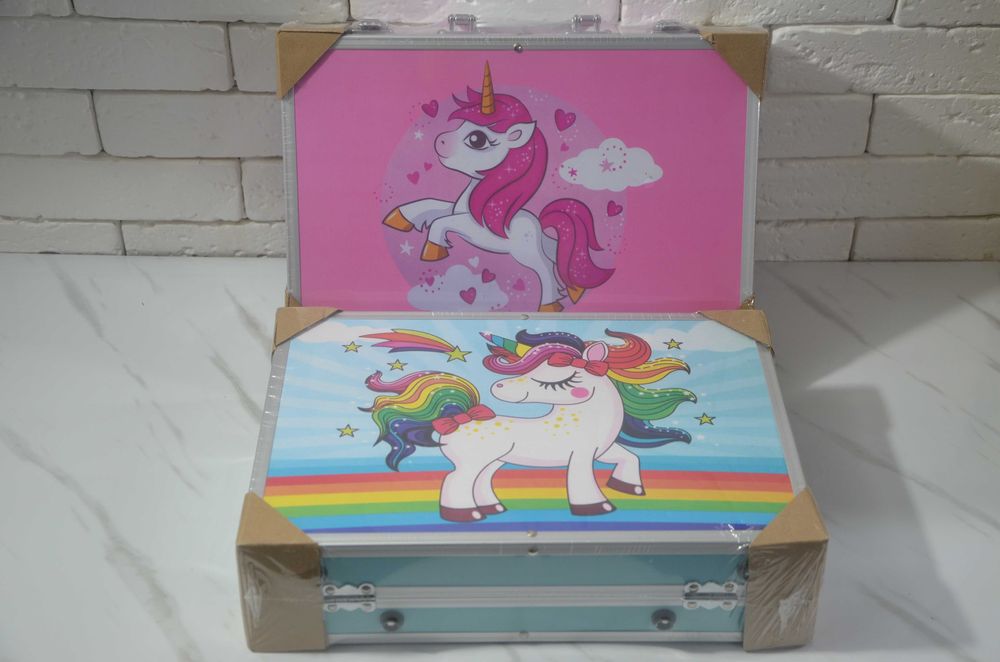 Набір для творчості малювання 145 предметів валіза Єдиноріг рисование