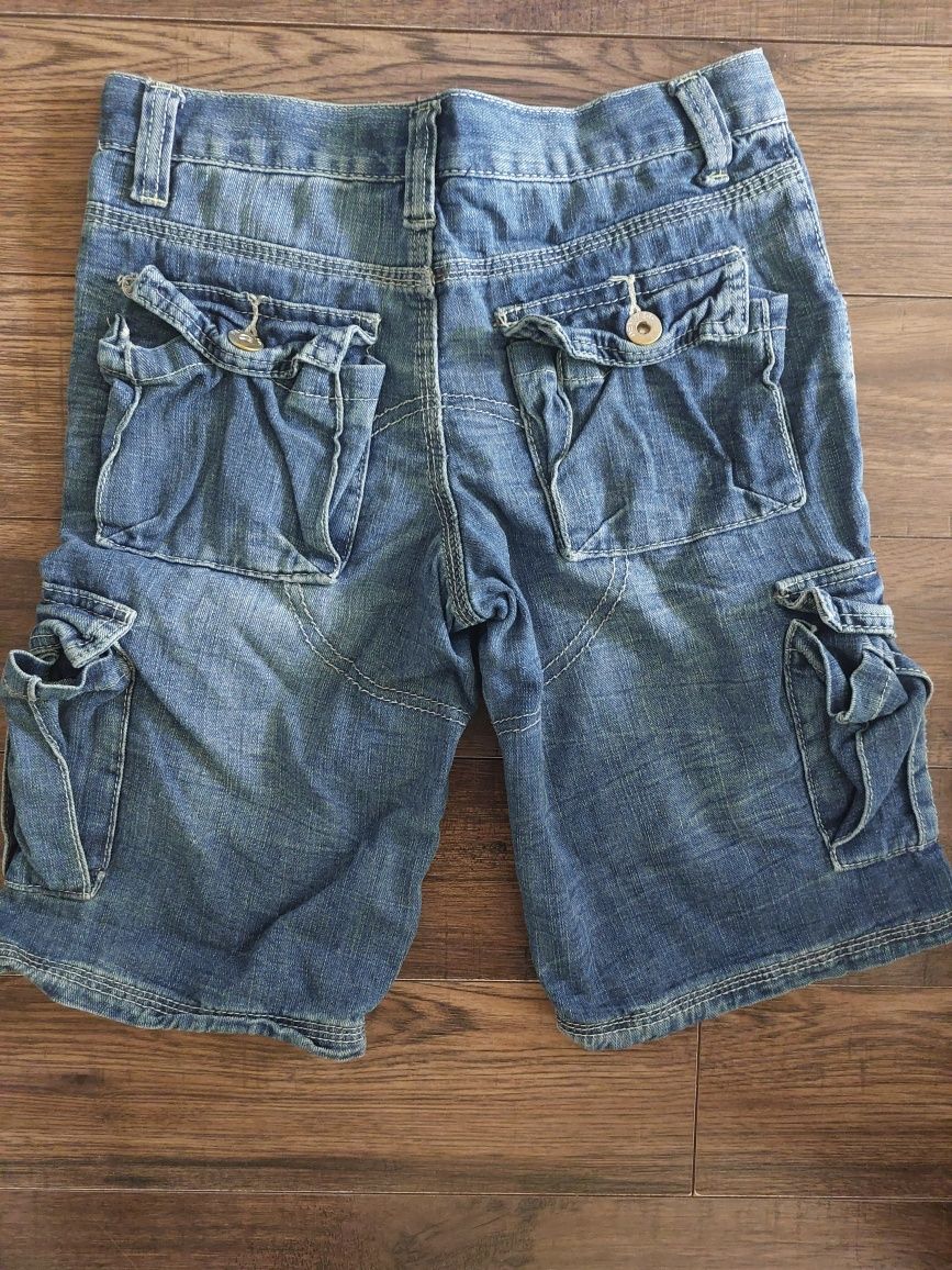 Spodenki krótkie bojówki Denim r.140