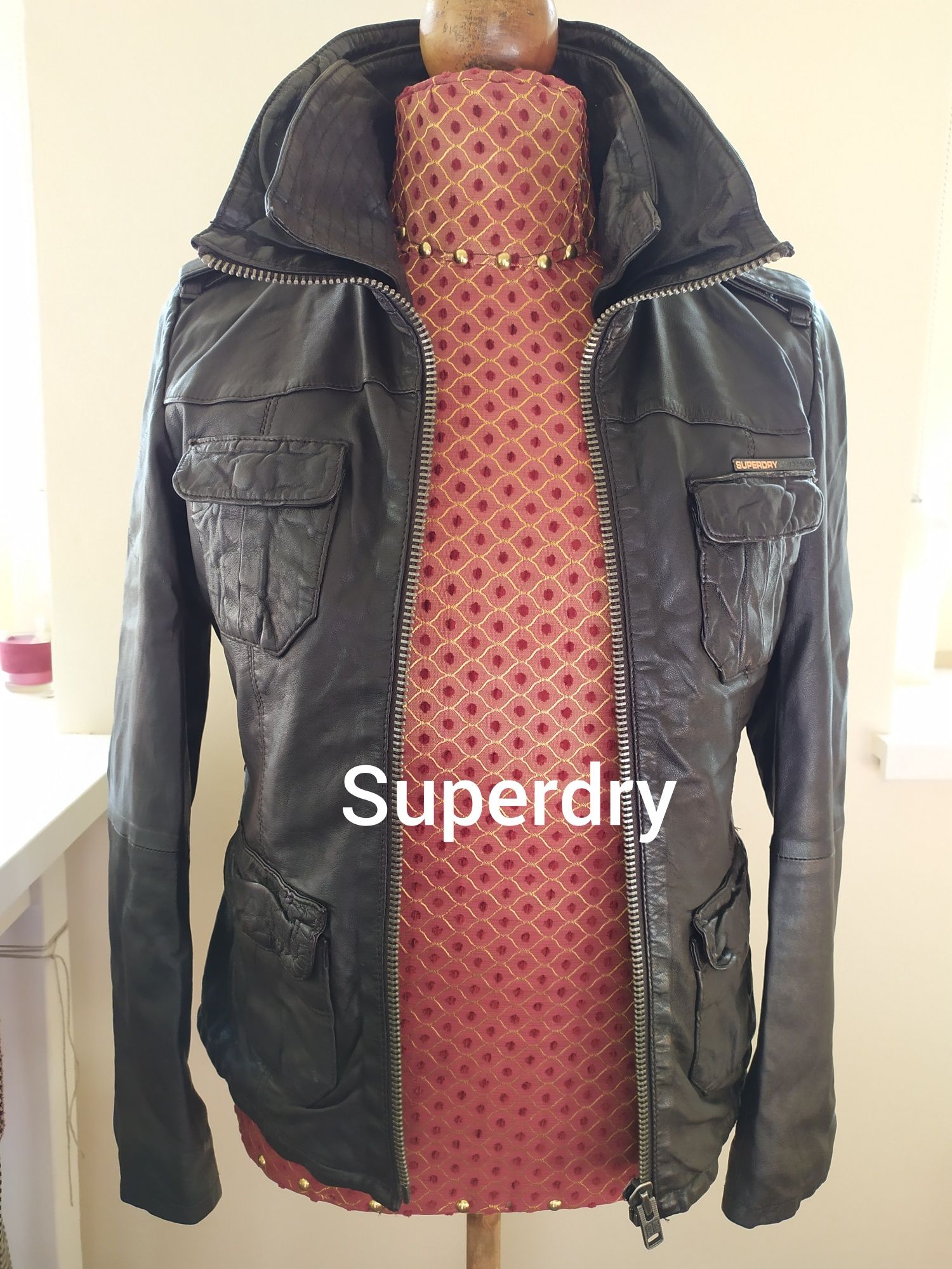 Kurtka skórzana Superdry rozmiar S