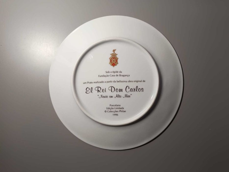 Prato “Navio em Alto Mar” – Rei D. Carlos I (Edição Limitada 1996)