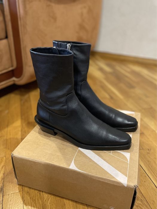 Ботильони черевики козаки чоботи zara 38 шкіра