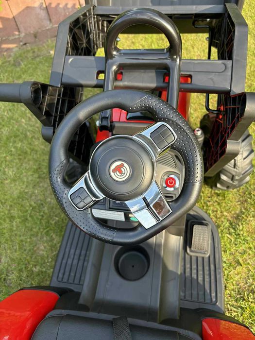 TRAKTOR na Akumulator Dla Dzieci 2X200W 24V Przyczepka Spychacz Kopara